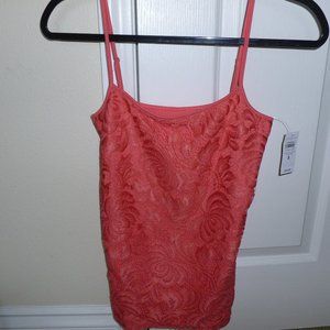 Ann Taylor Orange Lace Tank Top NWT
